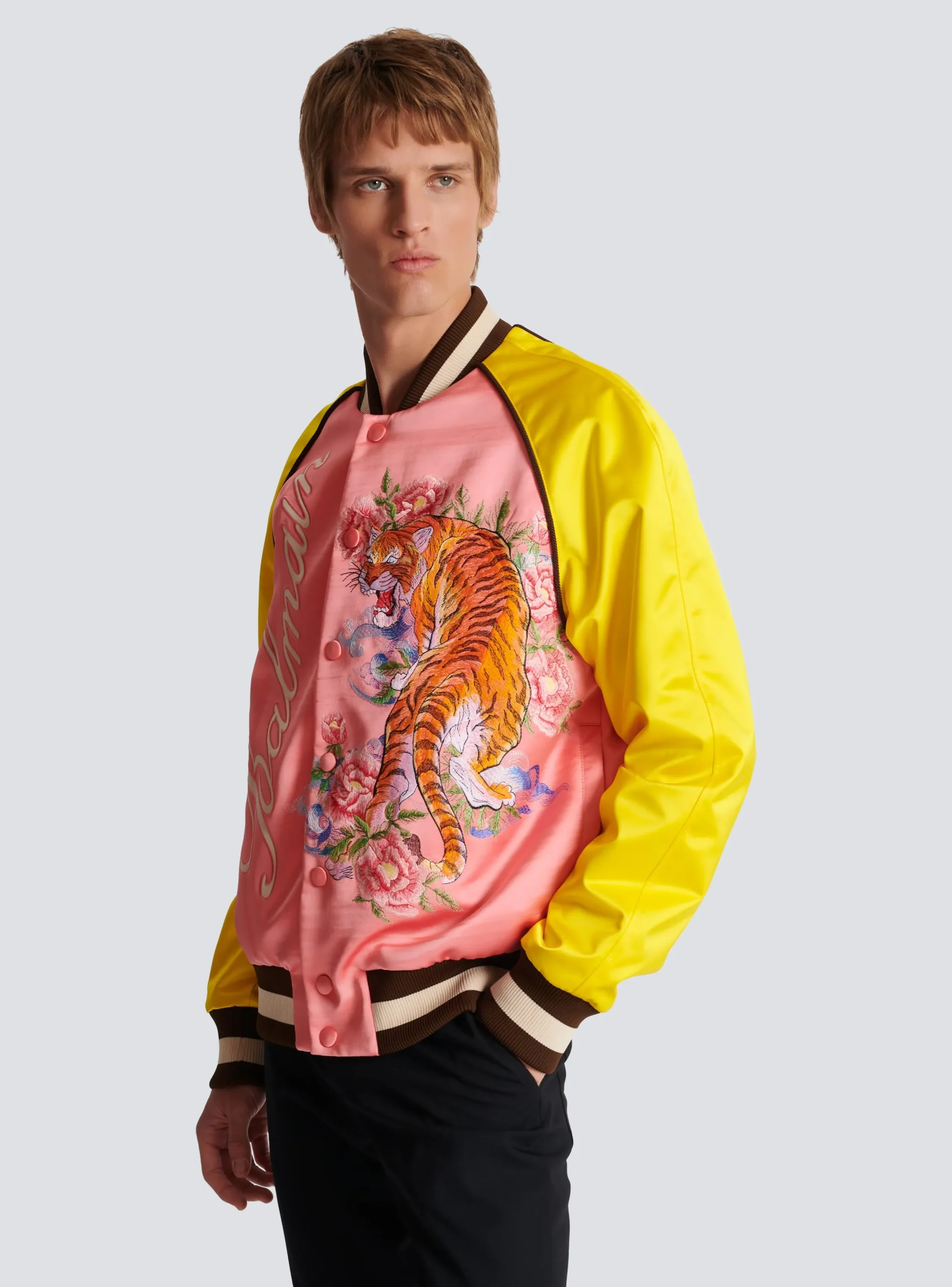 Outlet Tiger Embroidered Bomber Outerwear