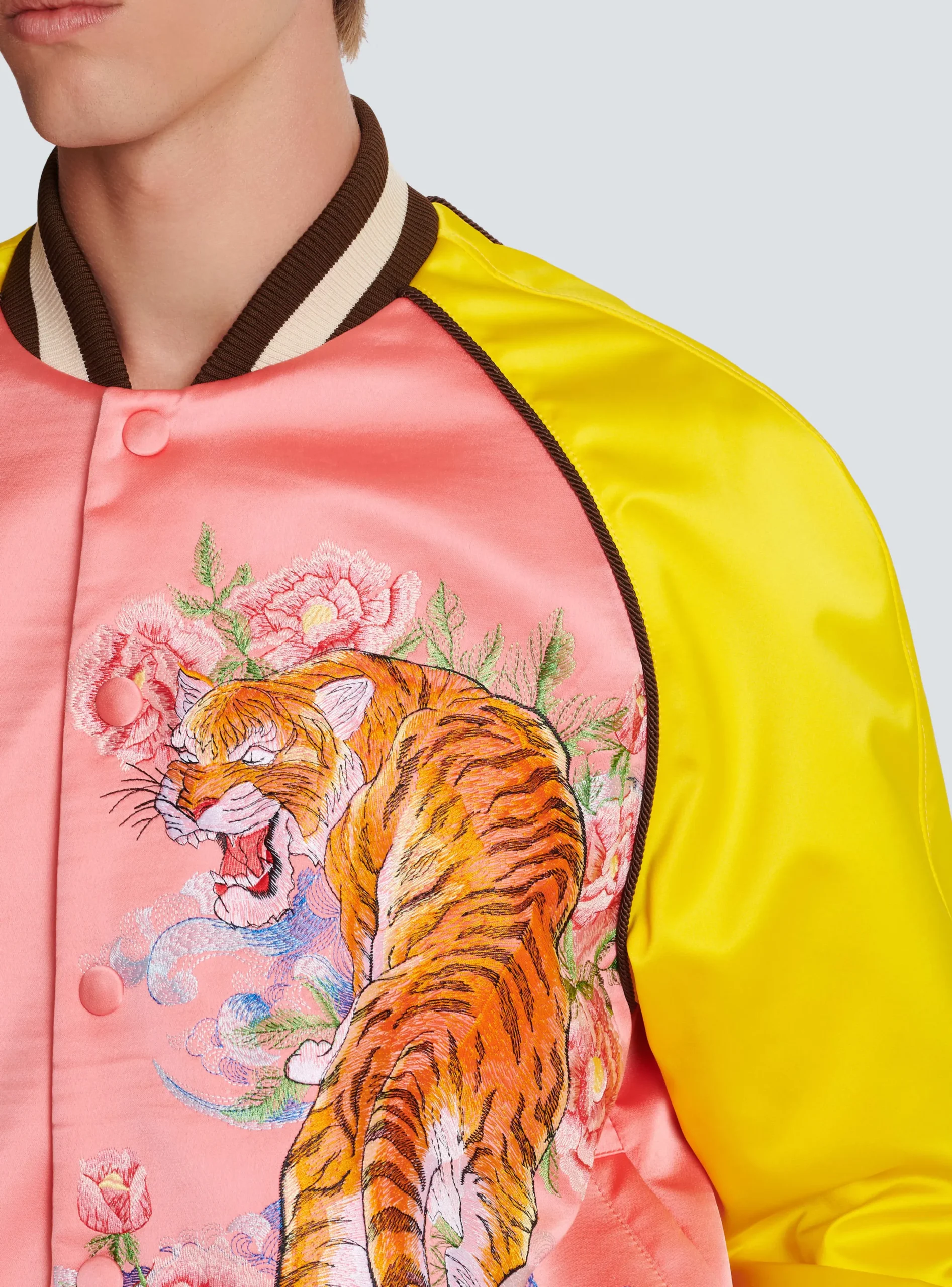 Outlet Tiger Embroidered Bomber Outerwear