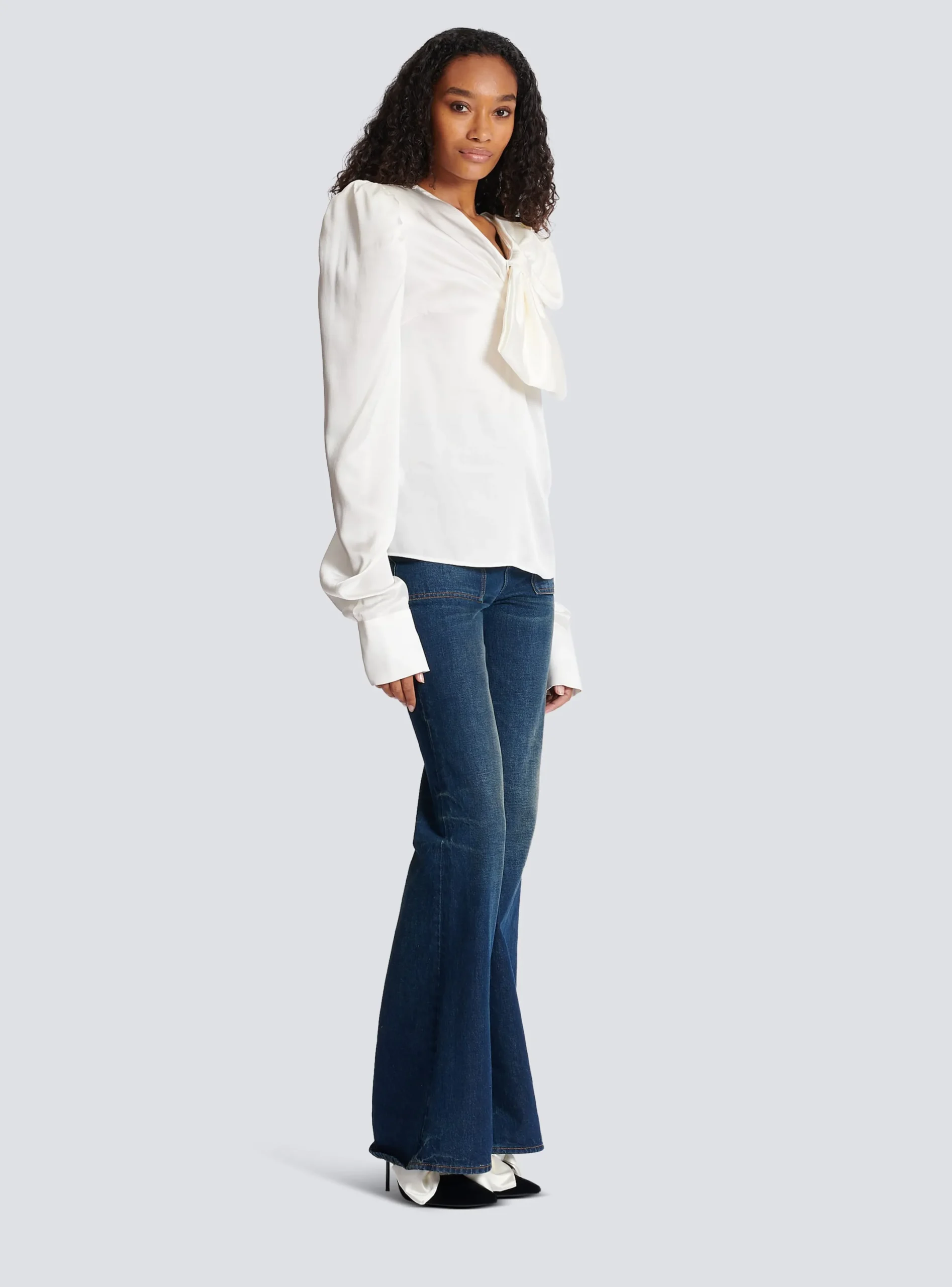 Online Top With A Large Bow Women Tops And Shirts