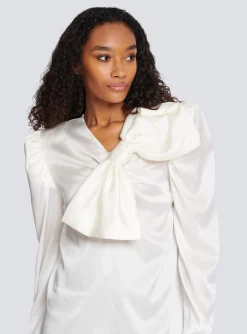 Online Top With A Large Bow Women Tops And Shirts