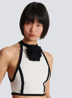 Sale Top With Rose Detail Women Tops And Shirts