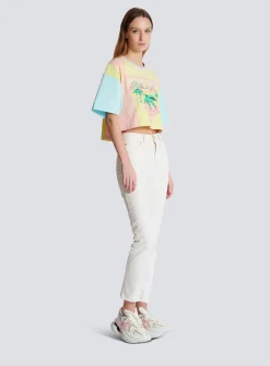 Flash Sale T-shirt With Palm Tree Signature Print Women T-Shirts