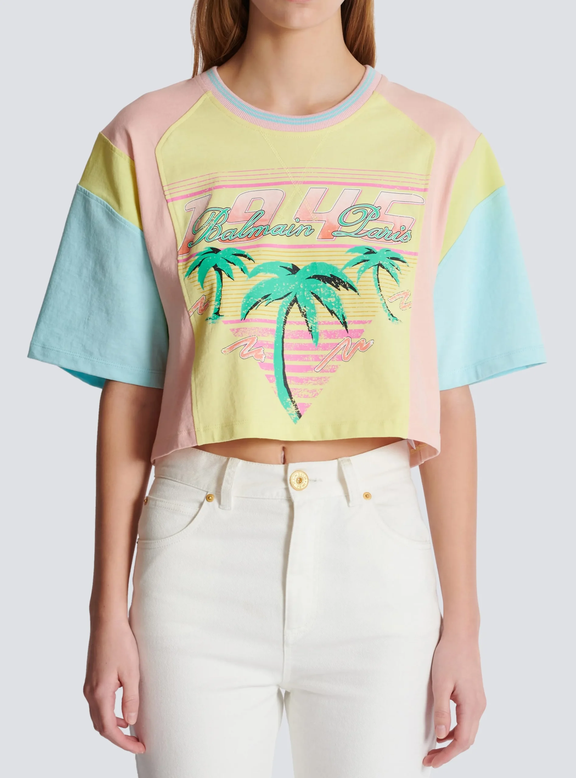 Flash Sale T-shirt With Palm Tree Signature Print Women T-Shirts