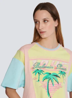 Flash Sale T-shirt With Palm Tree Signature Print Women T-Shirts