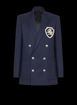 Clearance Twill Blazer With Embroidered PB Signature Badge Jackets And Blazers