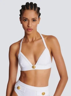 Store Two-piece Swimming Costume With Buttons Women Swimwear