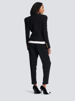 Discount Two-tone Crepe Jacket Women Jackets And Blazers