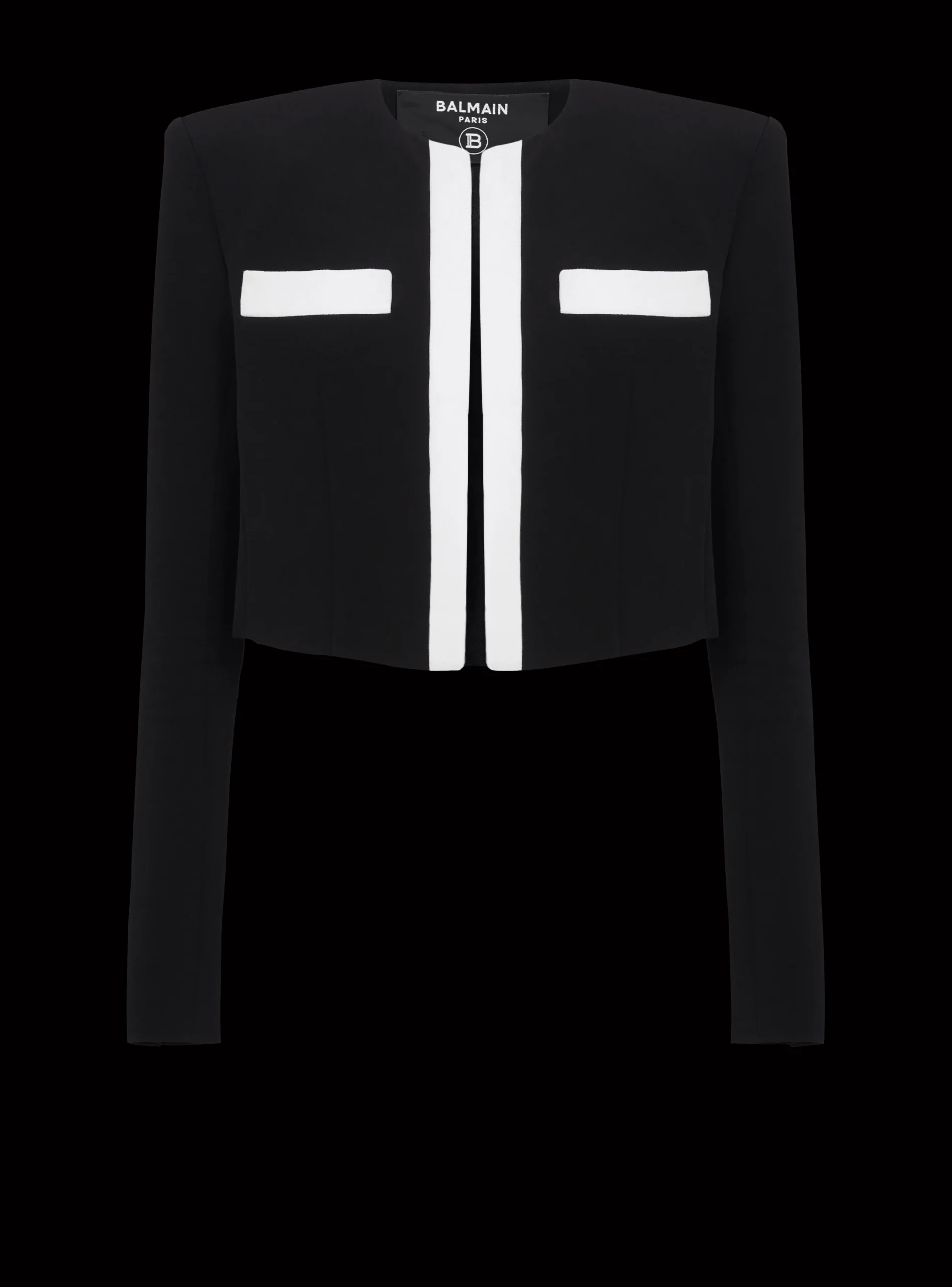 Clearance Two-tone Crepe Spencer Jacket Women Jackets And Blazers