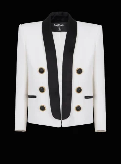 Store Two-tone Edge-to-edge Jacket With 6 Buttons Women Jackets And Blazers