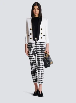 Store Two-tone Edge-to-edge Jacket With 6 Buttons Women Jackets And Blazers