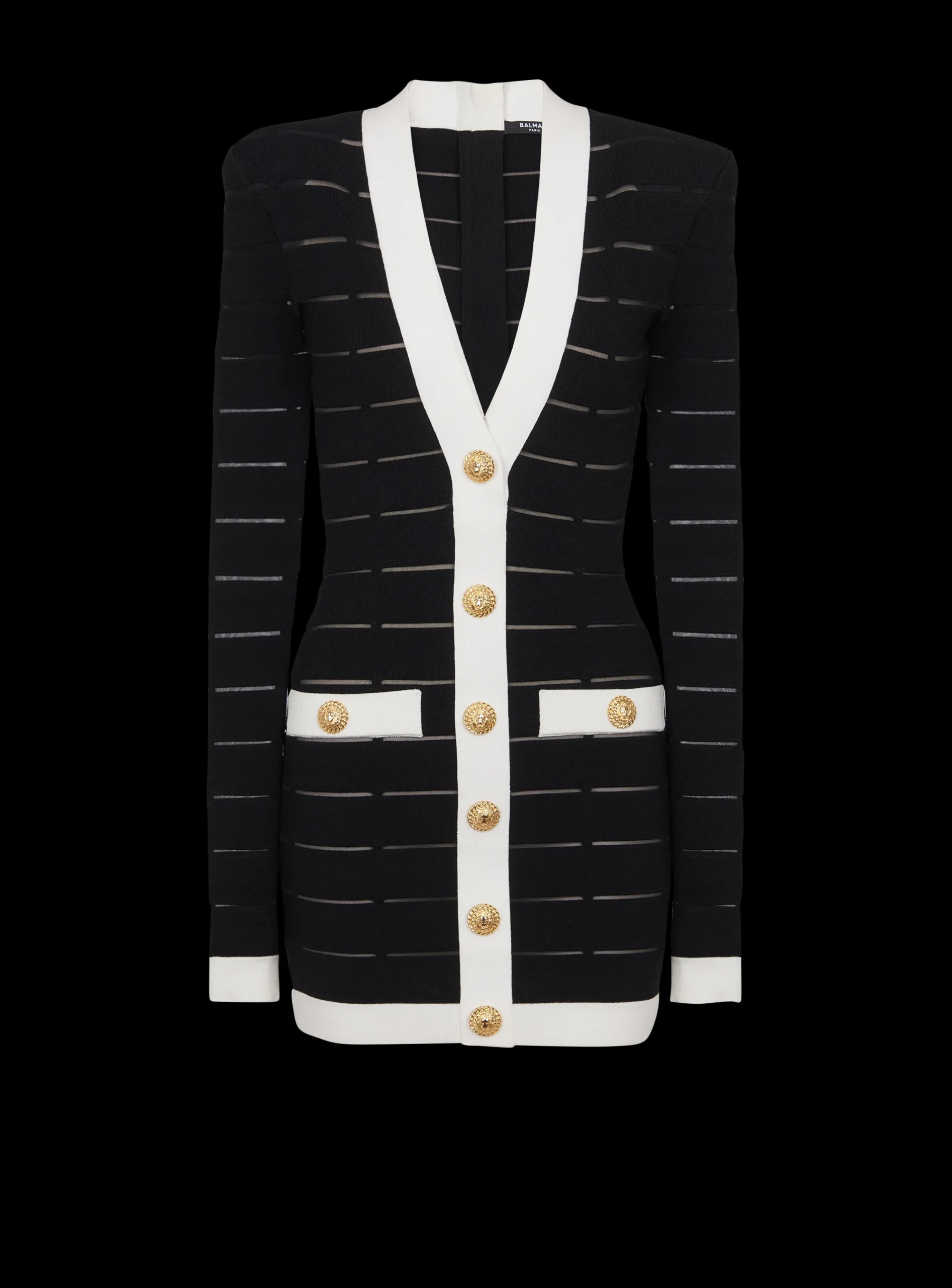 Flash Sale Two-tone Knit Dress With Buttons Women Dresses