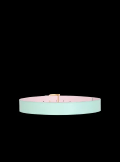 Online Two-tone Reversible Calfskin B-Belt Women Belts