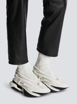 Shop Unicorn High-top Trainers In Mesh And Leather Unicorn