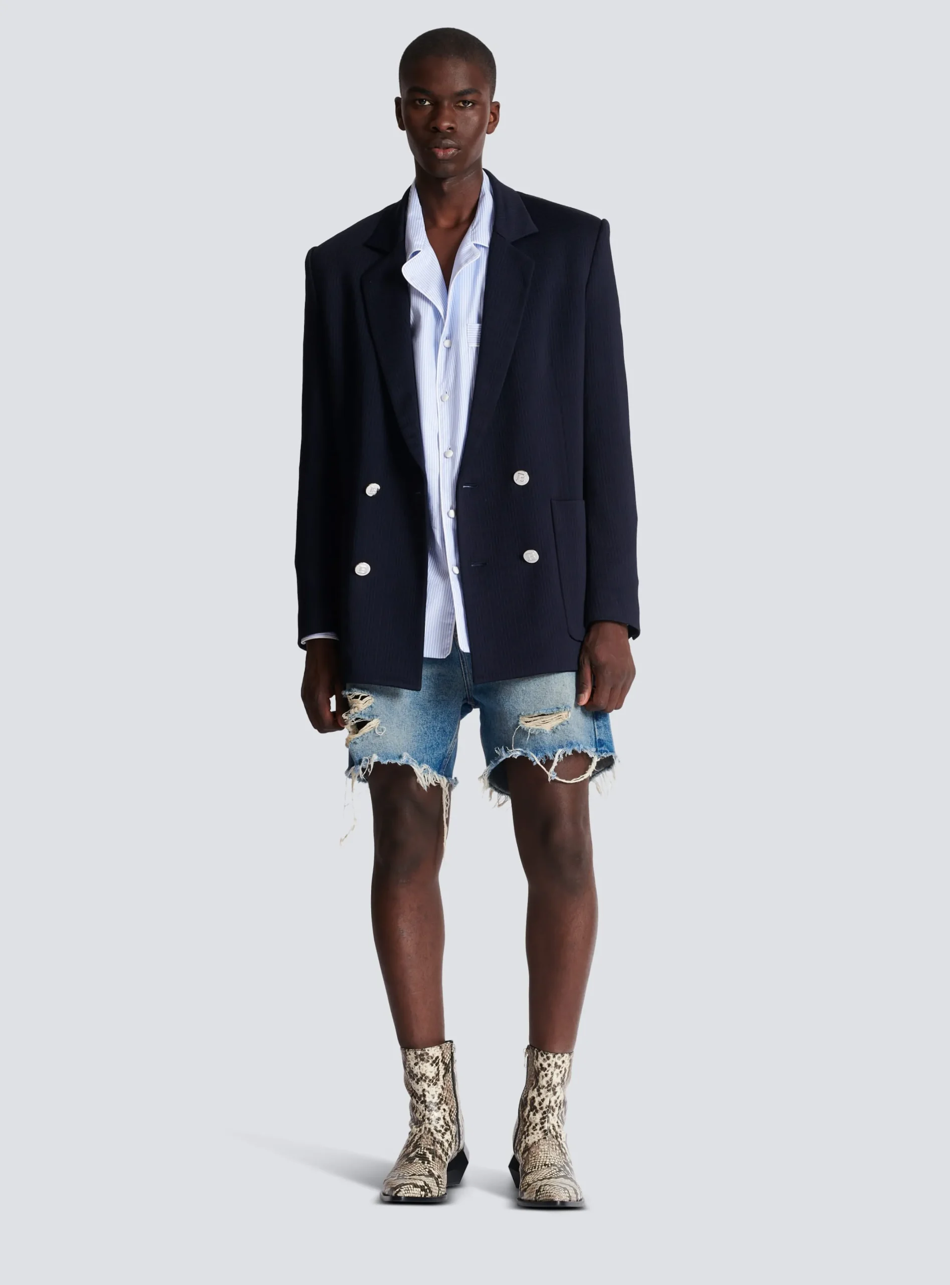 Best Sale Unisex Shorts In Vintage Wash Denim Trousers And Shorts|Denim