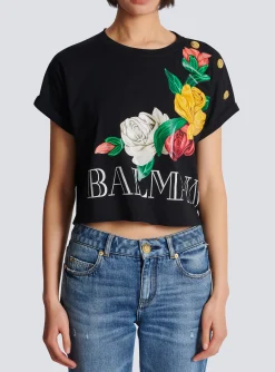 Best Vintage T-shirt With Roses Print Women T-Shirts