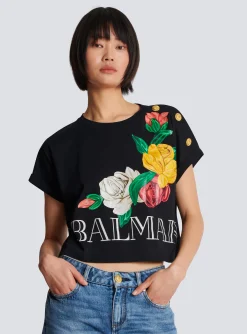 Best Vintage T-shirt With Roses Print Women T-Shirts