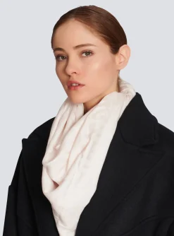 Shop Viscose Scarf With Monogram Pattern Women Scarves