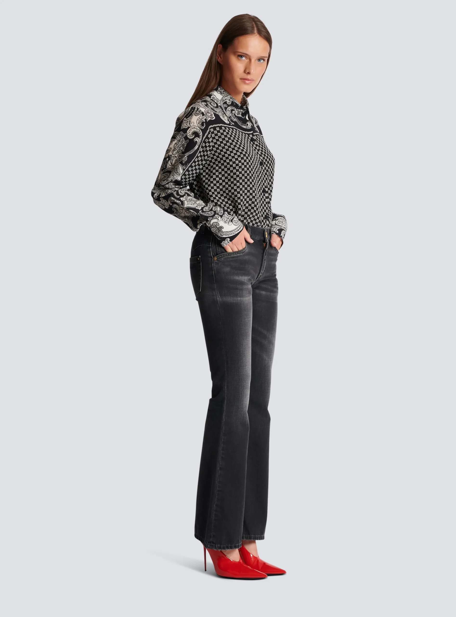 Cheap Western Bootcut Denim Jeans Women Denim