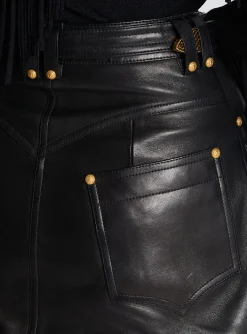 Shop Western Leather A-line Skirt Women Skirts