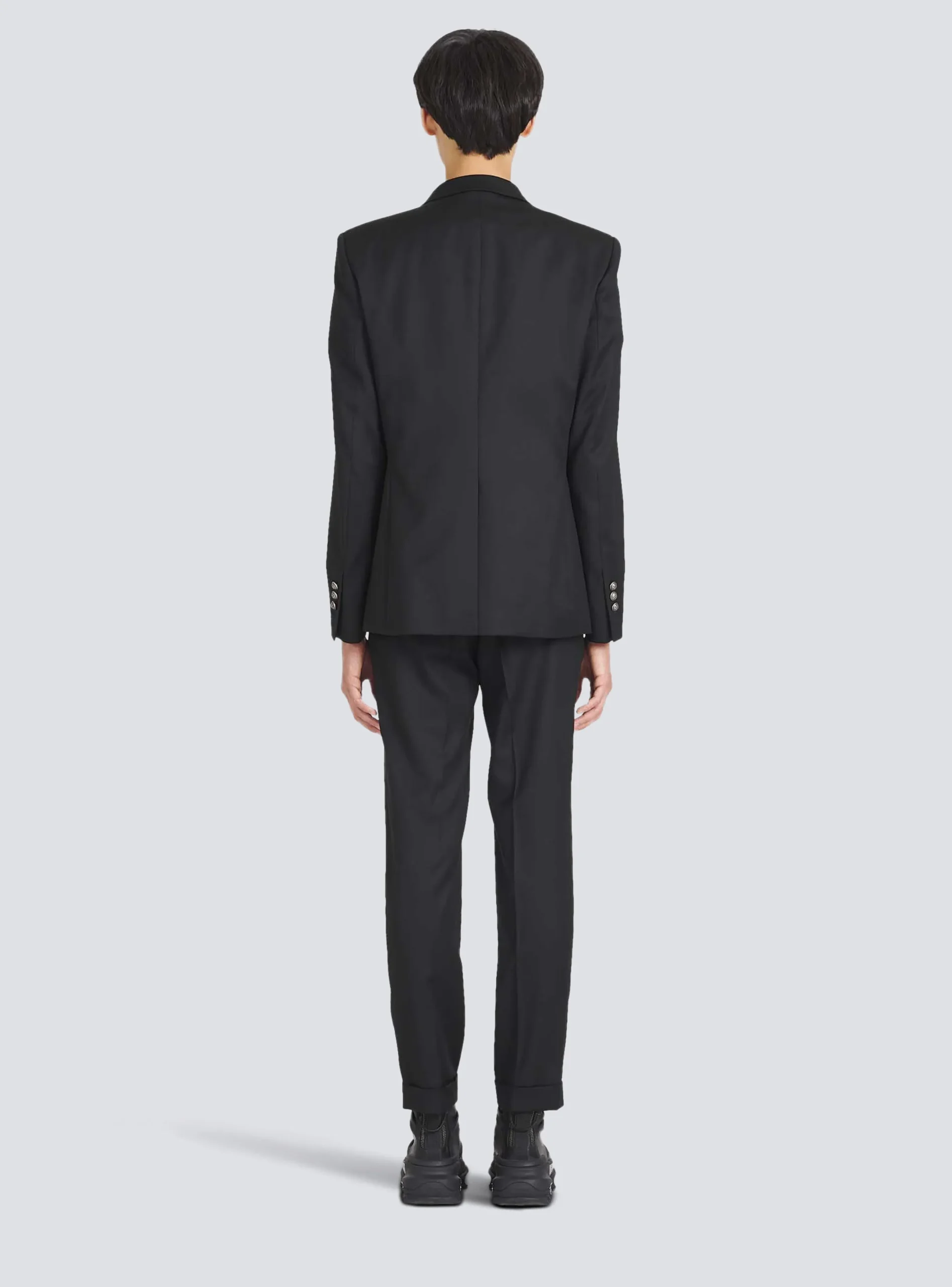 New Wool Blazer With Double-breasted Silver-tone Buttoned Fastening Jackets And Blazers