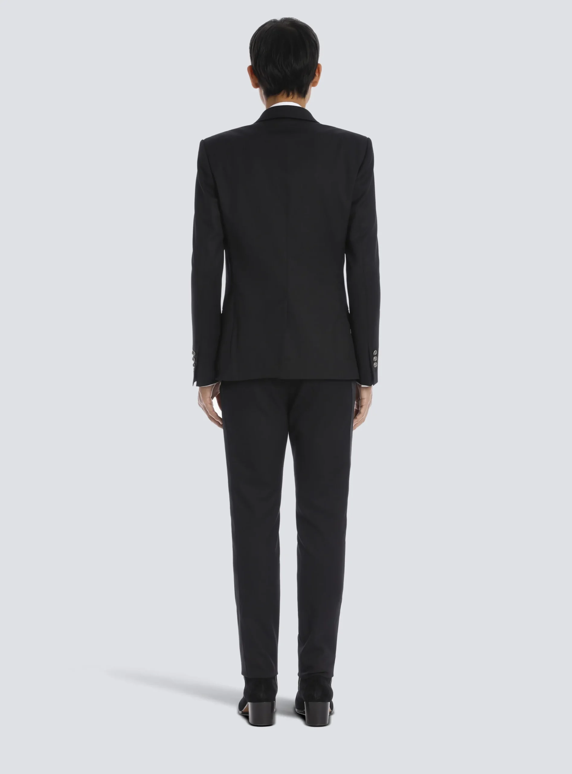 Cheap Wool Blazer With Double-breasted Silver-tone Buttoned Fastening Jackets And Blazers