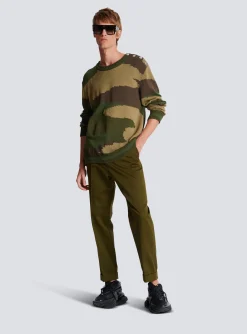 Shop Wool Camouflage Jumper Knitwear