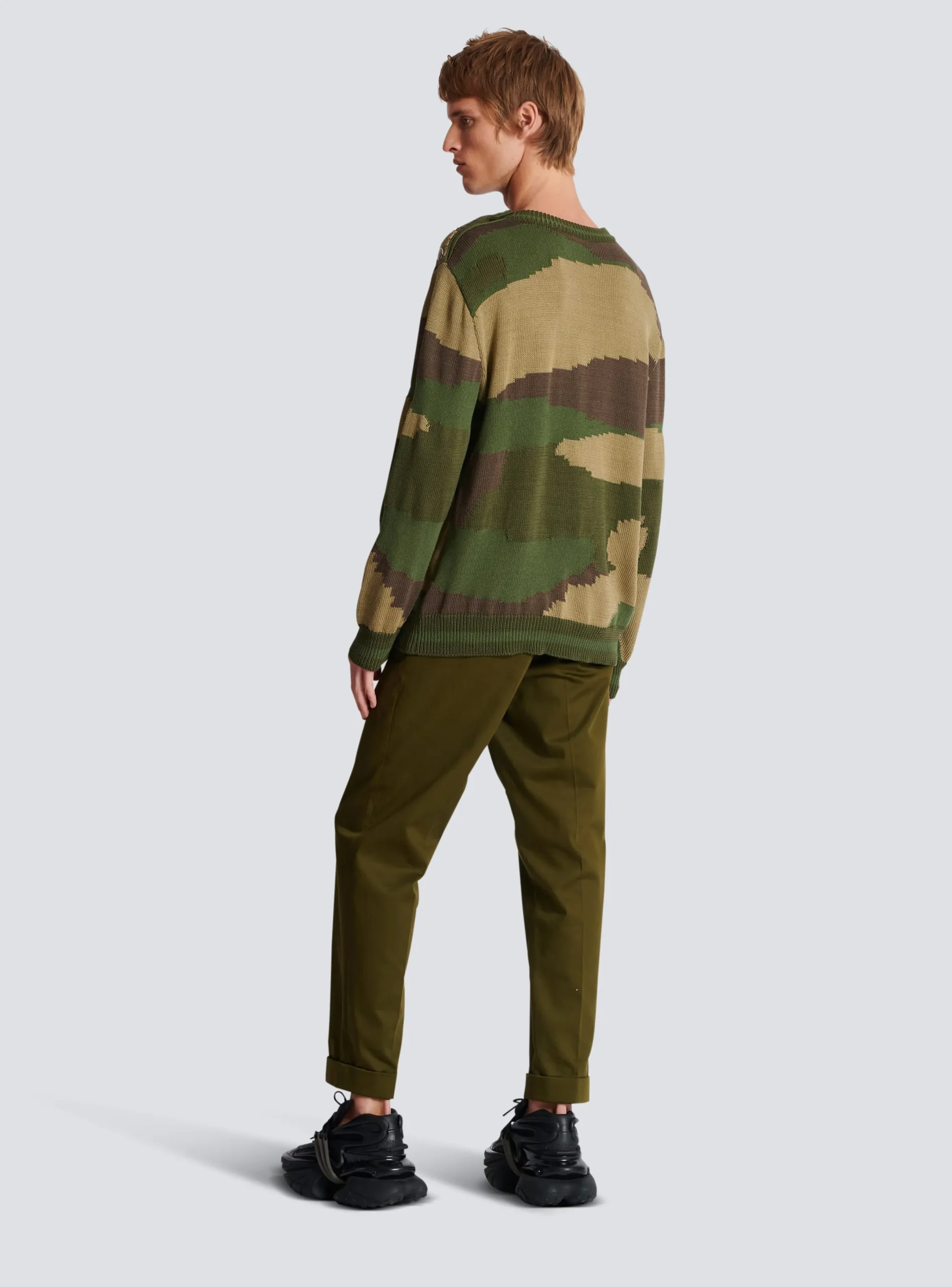 Shop Wool Camouflage Jumper Knitwear