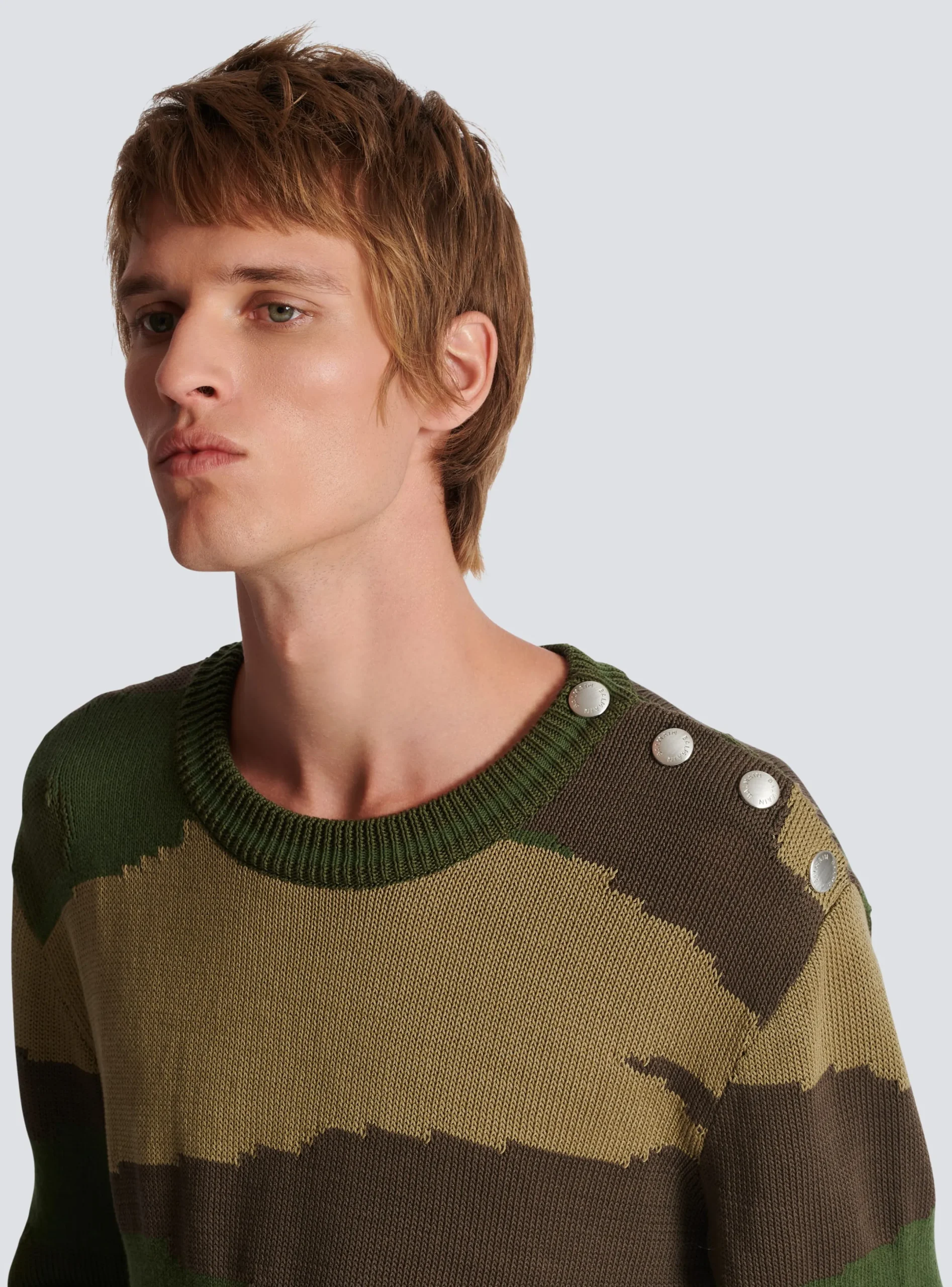 Shop Wool Camouflage Jumper Knitwear