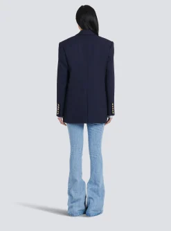 Sale Wool Double-breasted Boyfriend Jacket Women Jackets And Blazers