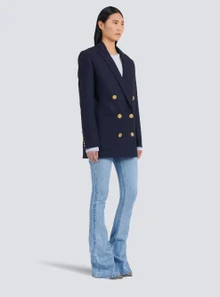 Sale Wool Double-breasted Boyfriend Jacket Women Jackets And Blazers