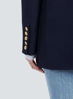 Sale Wool Double-breasted Boyfriend Jacket Women Jackets And Blazers