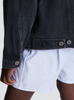 Discount Worn-effect Denim Jacket Outerwear|Denim